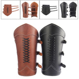 Maxbell 5xGauntlet Medieval Costume Bracers Cosplay Horsing Riding Men Women Black
