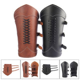 Maxbell 5xGauntlet Medieval Costume Bracers Cosplay Horsing Riding Men Women Black