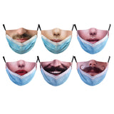 Maxbell Prank Face Mask Reusable Adjustable Prank Bandanas Fashion Scarf for Adult;