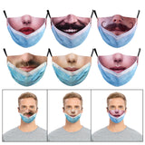 Maxbell Prank Face Mask Reusable Adjustable Prank Bandanas Fashion Scarf for Adult /