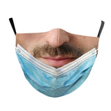 Maxbell Prank Face Mask Reusable Adjustable Prank Bandanas Fashion Scarf for Adult;