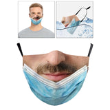 Maxbell Prank Face Mask Reusable Adjustable Prank Bandanas Fashion Scarf for Adult;
