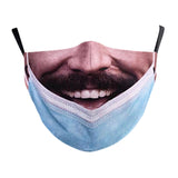 Maxbell Prank Face Mask Reusable Adjustable Prank Bandanas Fashion Scarf for Adult .