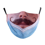 Maxbell Prank Face Mask Reusable Adjustable Prank Bandanas Fashion Scarf/ for Adult