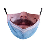 Maxbell Prank Face Mask Reusable Adjustable Prank Bandanas Fashion Scarf/ for Adult