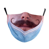 Maxbell Prank Face Mask Reusable Adjustable Prank Bandanas Fashion Scarf for Adult .