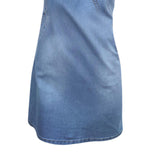 Maxbell Maxbell Womens Sexy Denim Dress Spring Summer V Neck Slim Fit Skirt Light Blue L