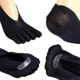 Maxbell 2pairs Women FIVE FINGER SOCKS with Silicone Pad Toe Sock Invisible Low Cut