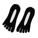 Maxbell 2pairs Women FIVE FINGER SOCKS with Silicone Pad Toe Sock Invisible Low Cut