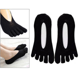 Maxbell 2pairs Women FIVE FINGER SOCKS with Silicone Pad Toe Sock Invisible Low Cut