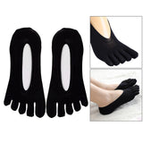 Maxbell 2pairs Women FIVE FINGER SOCKS with Silicone Pad Toe Sock Invisible Low Cut