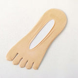 Maxbell 2pairs Women FIVE FINGER SOCKS with Silicone Pad Toe Sock Invisible Low Cut