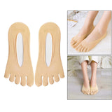 Maxbell 2pairs Women FIVE FINGER SOCKS with Silicone Pad Toe Sock Invisible Low Cut