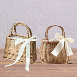 Maxbell 2xBeach Bag SRattan Purse Tote Holiday Travel Storage Busket Handbag Rectangle