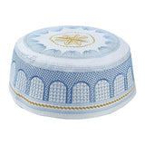 Maxbell 4xIslamic Muslim Mens Prayer Kufi Hat Skull Cap Turkish Namaz Topi Blue