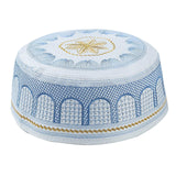 Maxbell 5xIslamic Muslim Mens Prayer Kufi Hat Skull Cap Turkish Namaz Topi Blue