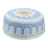 Maxbell 5xIslamic Muslim Mens Prayer Kufi Hat Skull Cap Turkish Namaz Topi Blue