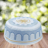 Maxbell 4xIslamic Muslim Mens Prayer Kufi Hat Skull Cap Turkish Namaz Topi Blue