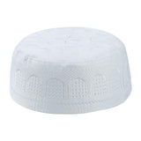 Islamic Muslim Mens Prayer Kufi Hat Skull Cap Turkish Namaz Topi White