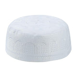 Islamic Muslim Mens Prayer Kufi Hat Skull Cap Turkish Namaz Topi White