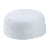 Islamic Muslim Mens Prayer Kufi Hat Skull Cap Turkish Namaz Topi White