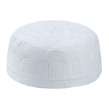 Maxbell 3xIslamic Muslim Mens Prayer Kufi Hat Skull Cap Turkish Namaz Topi White