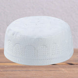 Maxbell 4xIslamic Muslim Mens Prayer Kufi Hat Skull Cap Turkish Namaz Topi White