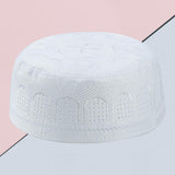 Maxbell 4xIslamic Muslim Mens Prayer Kufi Hat Skull Cap Turkish Namaz Topi White