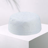 Maxbell 3xIslamic Muslim Mens Prayer Kufi Hat Skull Cap Turkish Namaz Topi White