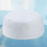 Maxbell 4xIslamic Muslim Mens Prayer Kufi Hat Skull Cap Turkish Namaz Topi White