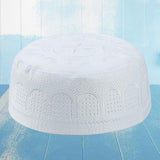 Islamic Muslim Mens Prayer Kufi Hat Skull Cap Turkish Namaz Topi White