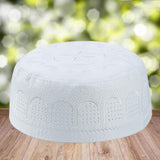 Islamic Muslim Mens Prayer Kufi Hat Skull Cap Turkish Namaz Topi White