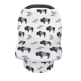Maxbell Soft Stroller Cover Baby Carrier Breastfeeding Canopy Scarf Ink Cow