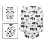 Maxbell Soft Stroller Cover Baby Carrier Breastfeeding Canopy Scarf Ink Cow