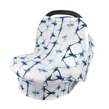 Maxbell Soft Stroller Cover Baby Carrier Breastfeeding Canopy Scarf Blue