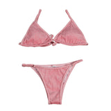 Maxbell Maxbell Women Sexy Swimsuit Push Up Bras Bikini Set Bathing Suit Beachwear Swimwear Pink M