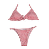 Maxbell Maxbell Women Sexy Swimsuit Push Up Bras Bikini Set Bathing Suit Beachwear Swimwear Pink XL