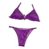 Maxbell Maxbell Women Sexy Swimsuit Push Up Bras Bikini Set Bathing Suit Beachwear Swimwear Purple L