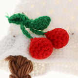 Maxbell Baby Knitted Hat Boys Girls Beanie Hats Infant Knitting Cap Cherry White