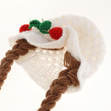 Maxbell Baby Knitted Hat Boys Girls Beanie Hats Infant Knitting Cap Cherry White