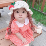 Maxbell Baby Knitted Hat Boys Girls Beanie Hats Infant Knitting Cap Cherry White