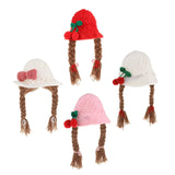 Maxbell Baby Knitted Hat Boys Girls Beanie Hats Infant Knitting Cap Cherry White