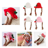 Maxbell Baby Knitted Hat Boys Girls Beanie Hats Infant Knitting Cap Cherry White