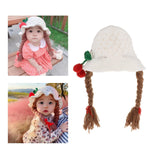 Maxbell Baby Knitted Hat Boys Girls Beanie Hats Infant Knitting Cap Cherry White