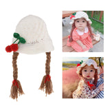 Maxbell Baby Knitted Hat Boys Girls Beanie Hats Infant Knitting Cap Cherry White