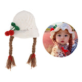 Maxbell Baby Knitted Hat Boys Girls Beanie Hats Infant Knitting Cap Cherry White