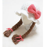 Maxbell Baby Knitted Hat Boys Girls Beanie Hats Infant Knitting Cap Bowknot White