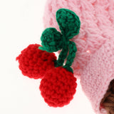 Maxbell Baby Knitted Hat Boys Girls Beanie Hats Infant Knitting Cap Cherry Pink