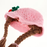 Maxbell Baby Knitted Hat Boys Girls Beanie Hats Infant Knitting Cap Cherry Pink
