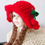 Maxbell Baby Knitted Hat Boys Girls Beanie Hats Infant Knitting Cap Cherry Red